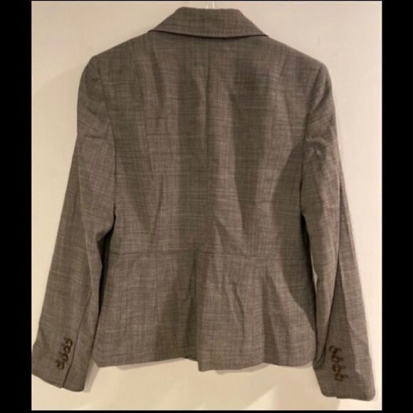 TALBOTS GRAY WOOL MIX BLAZER JACKET 4 - Picture 3 of 5